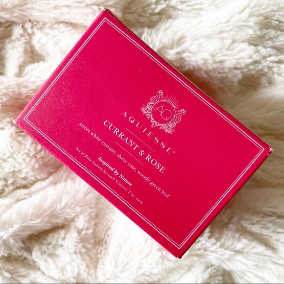 AQUIESSE Currant & Rose Set of 4 Luxury Scented Candles NEW NIB - Picture 5 of 5